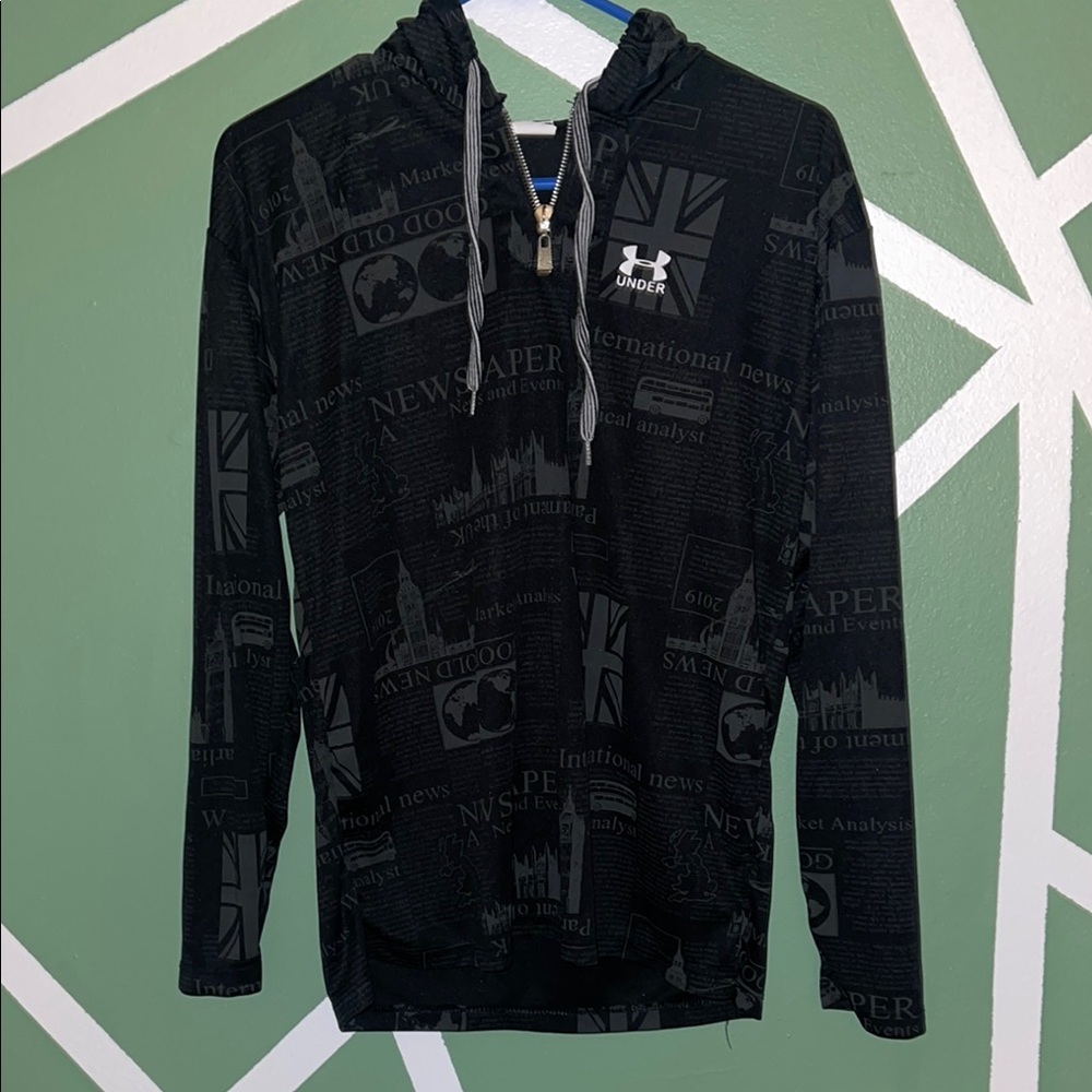 Under Armour Black Zip Up Hoodie Sweater